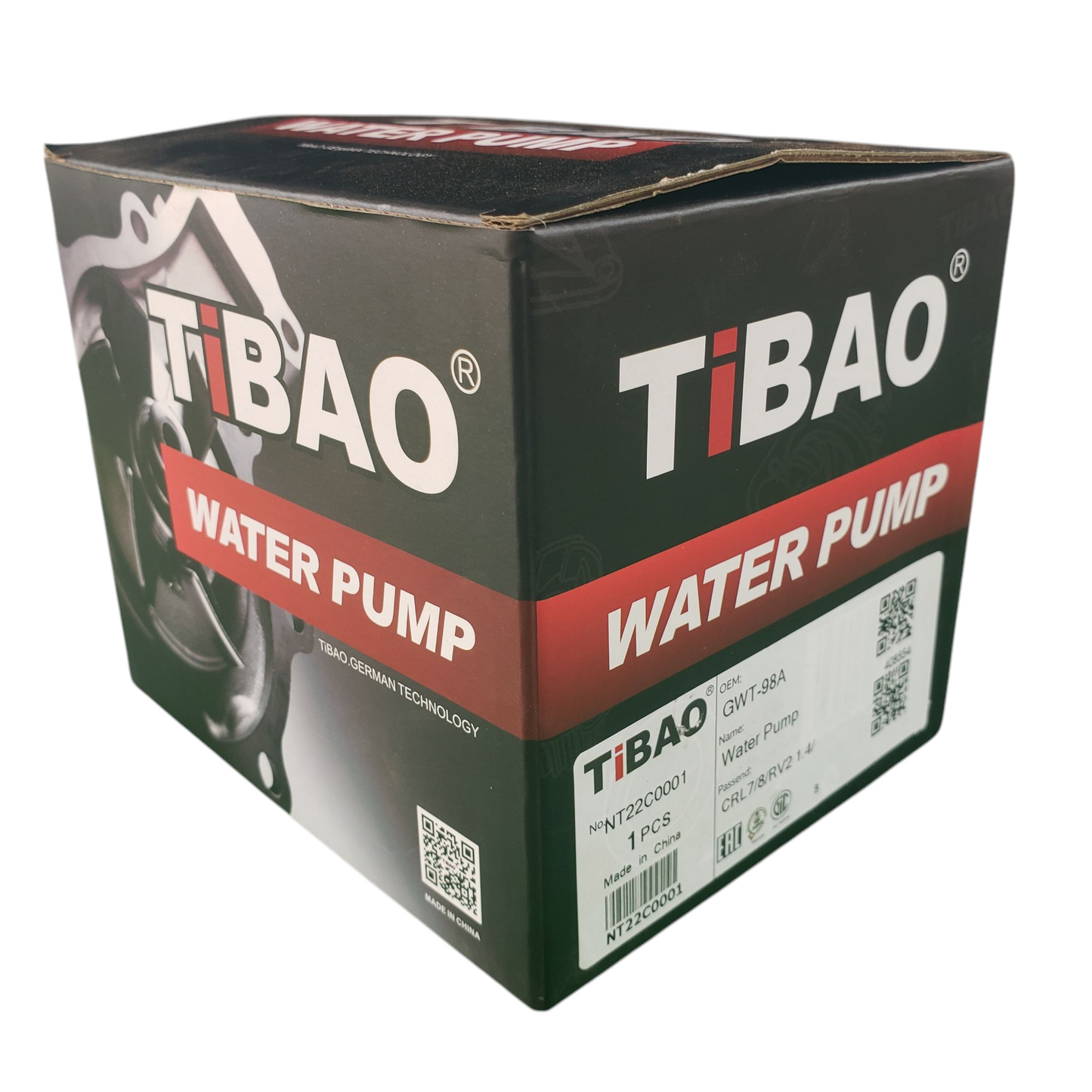 TIBAO Water Pump for Toyota Corolla 1ZZ-FE (1.8L)