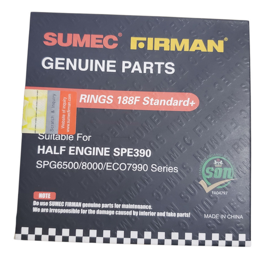 Sumec Firman 188F Standard(+) Pistons Rings For The SPG 6500/800/ECO7990