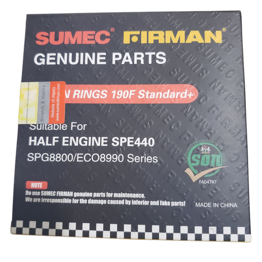 Sumec Firman 190F Standard(+) Pistons Rings For SPG 8800/ECO 8990 series