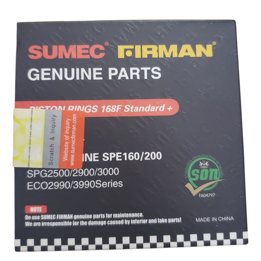 Sumec Firman Standard(+) Piston Rings For SPG 2500/2900/3000/ECO2990/3990 Series.