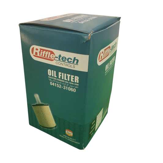 Riffle Tech Oil Filter with Part Number 04152-31060.