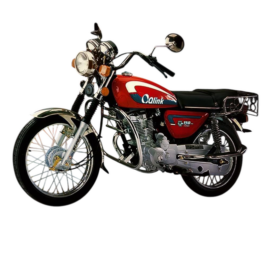 1 Qlink CG150 Motorcycle. Non-Alloy Wheel.