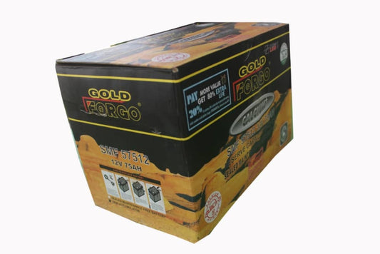 Gold Forgo 12V 75Ah Car Battery.